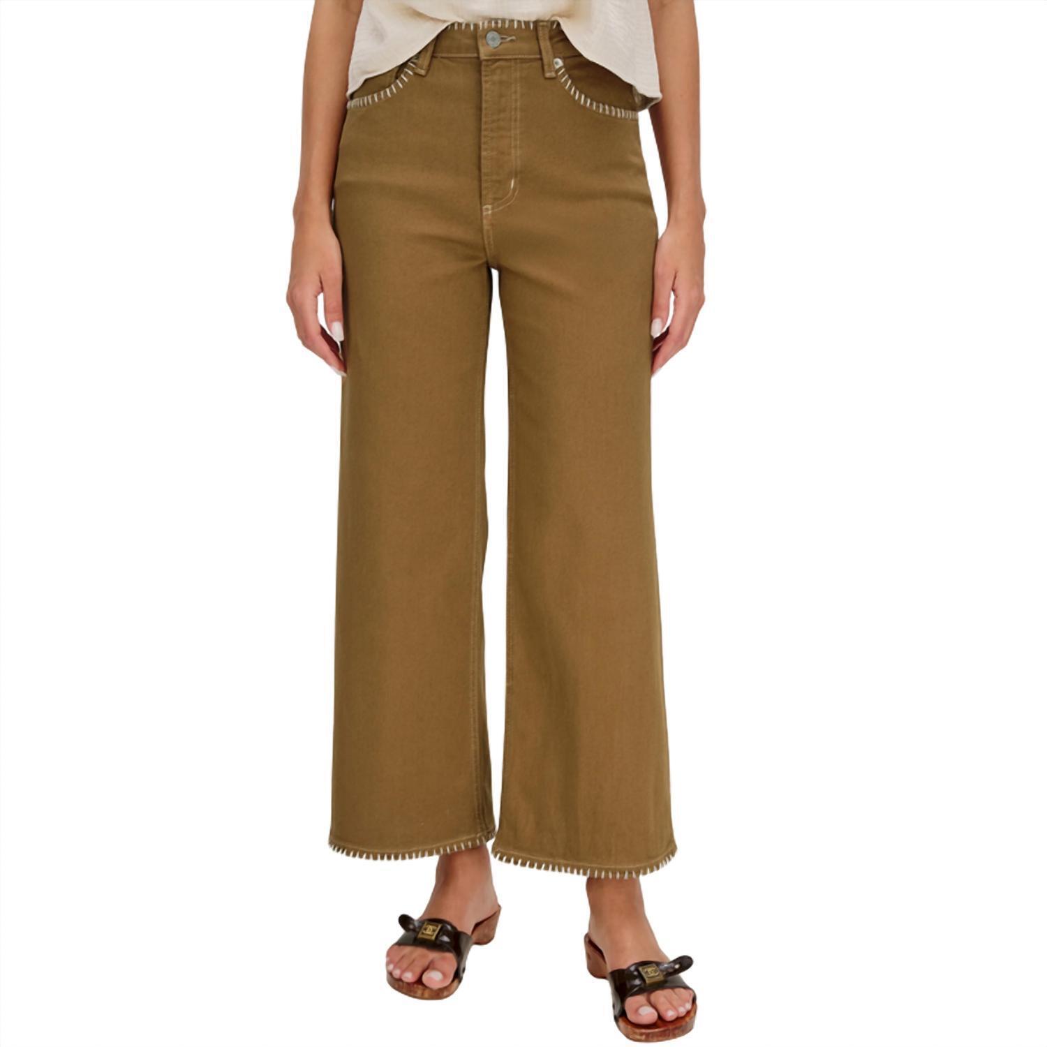 New Rails Women's Getty Crop Wide Leg Pant In Safari